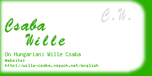 csaba wille business card